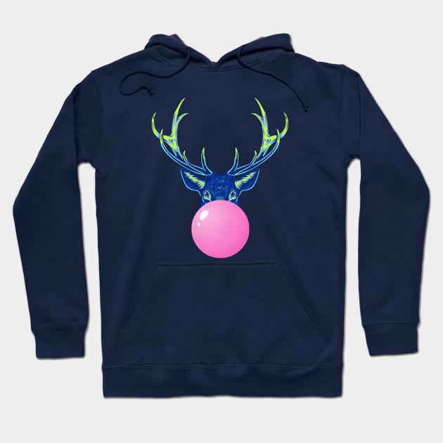 Pink Bubblegum Reindeer Hoodie by 1001Kites